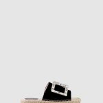 Strass Buckle Espadrille뮬 슬리퍼 스트랩 6243
