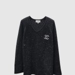 프린트 니트 톱